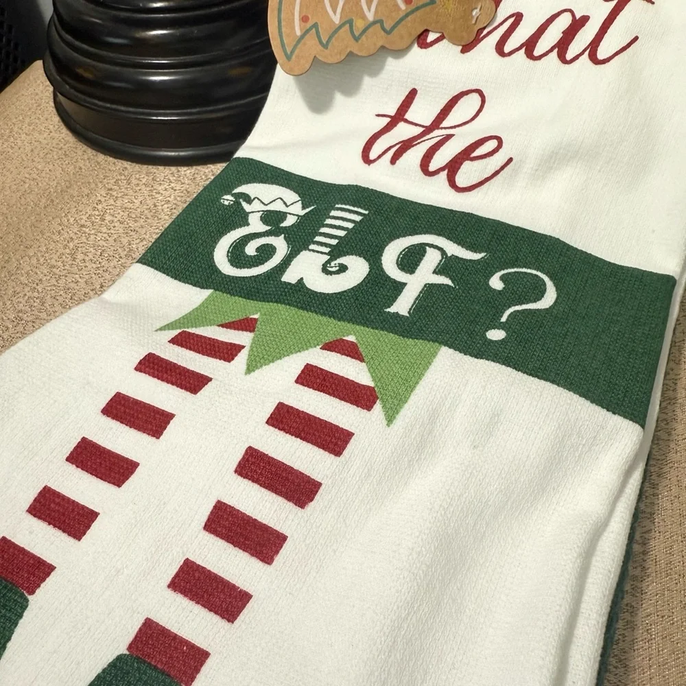 NWT Set of 2 What The Elf Kitchen Towels